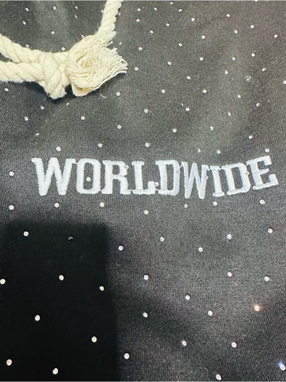 Black 'PROSPER' Rhinestone Sweatpants - Picture 7 of 14